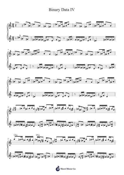 Binary Data IV Sheet Music by Alfonso Peduto-Arr.Arabias