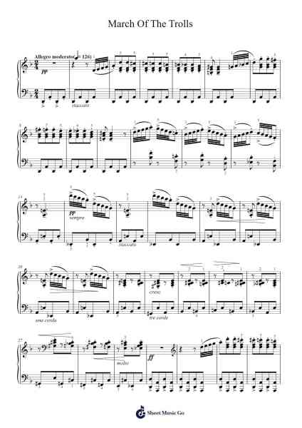 March Of The Trolls (Troldtog), Op. 54, No. 3 Sheet Music by Edvard Grieg-Arr.Dillind