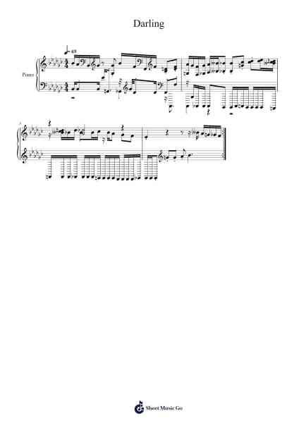 Darling Sheet Music by Maretu-Arr.Hoonell Norusk