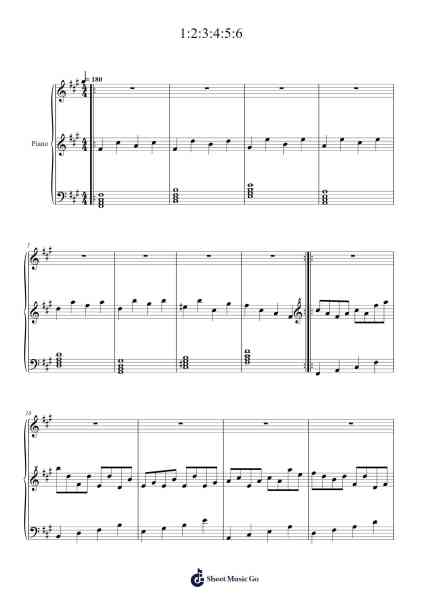 1:2:3:4:5:6 Sheet Music by Load-Arr.Charnal Tayward