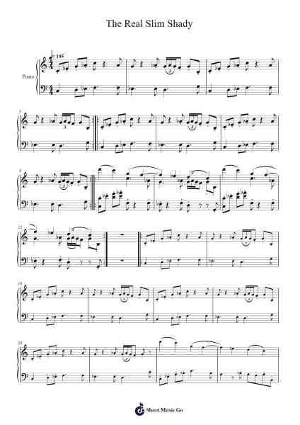 The Real Slim Shady Sheet Music by Eminem-Arr.Buckhue