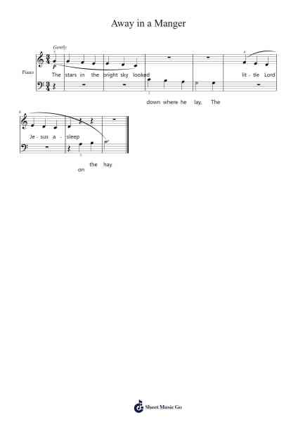 Away in a Manger Sheet Music by Misc Christmas-Arr.Keatsrid Burnsgo