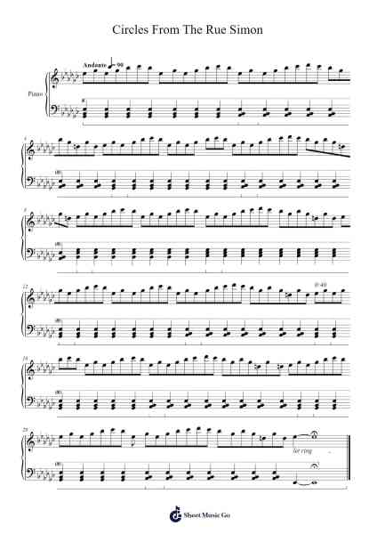 Circles From The Rue Simon - Crubellier Sheet Music by Max Richter-Arr.Peathew Odeshua