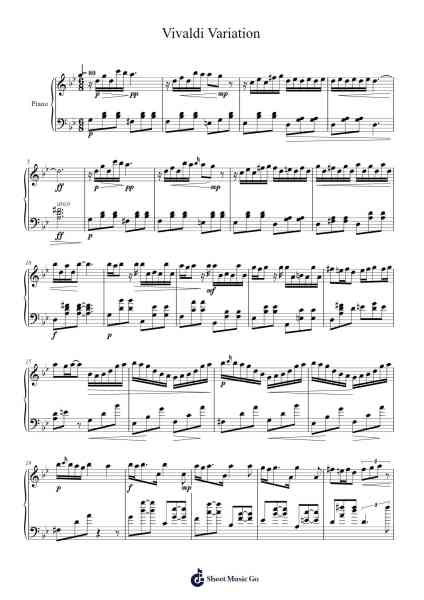 Vivaldi Variation - Florian Christl Sheet Music by Florian Christl-Arr.Hudthur Simpglas