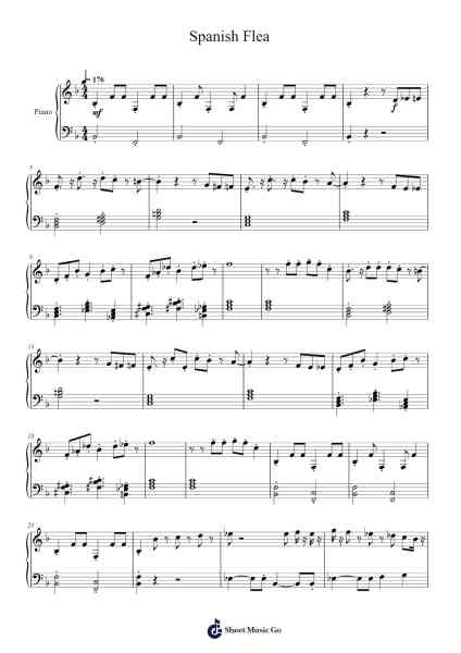Spanish Flea Sheet Music by Herb Alpert & The Tijuana Brass-Arr.Raetrine Timye
