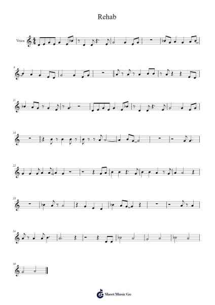 Rehab Sheet Music by Amy Winehouse-Arr.Lornas Buckdick