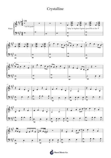 Crystalline Sheet Music by CirCrush-Arr.Viten Sun