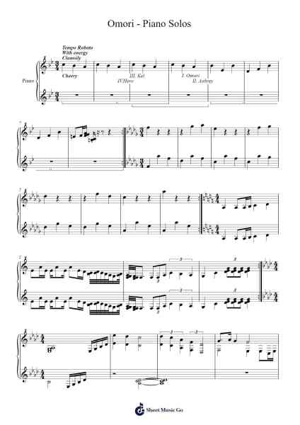 Omori - Piano Solos Sheet Music by Pedro Silva-Arr.Guntrine