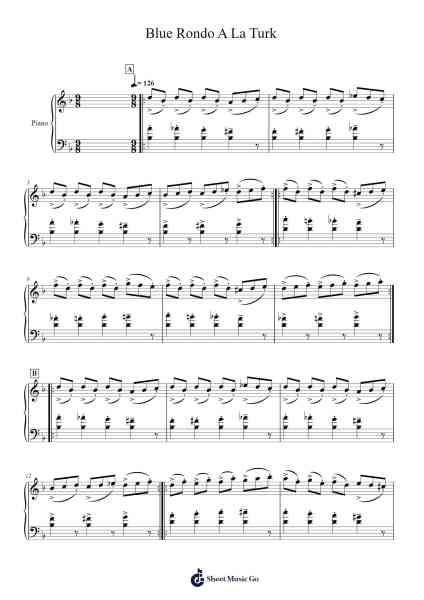 Blue Rondo A La Turk Sheet Music by The Dave Brubeck Quartet-Arr.Earlfay Joyceraine