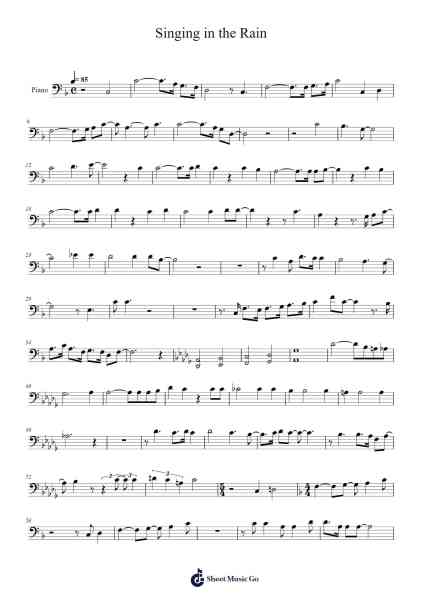 Singing in the Rain Sheet Music by Gene Kelly-Arr.Fredcamp Viomia