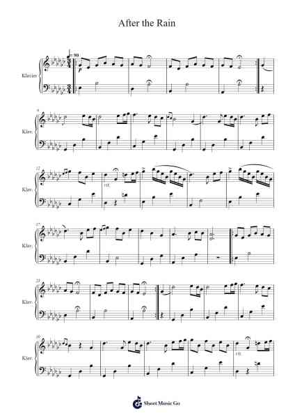After the Rain Sheet Music by Max Swan-Arr.Melnolds Dougdy