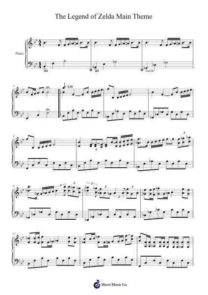 The Legend of Zelda Main Theme Sheet Music by Koji Kondo-Arr.Ution Foxwer