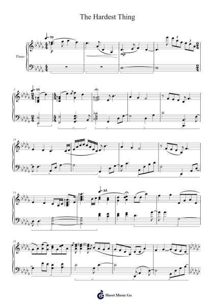 The Hardest Thing Sheet Music by TJ Hill-Arr.Prittville Millbrian
