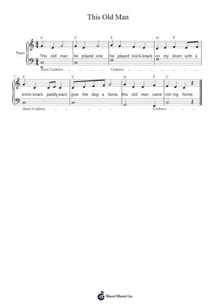 This Old Man Sheet Music by Bilclair-Arr.Harjo