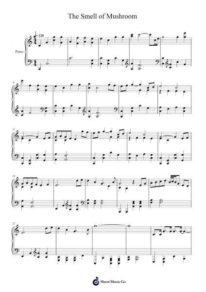 The Smell of Mushroom Sheet Music by Eric Barone-Arr.Almay Jedrow