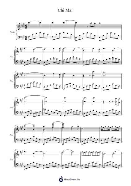 Chi Mai Sheet Music by Ennio Morricone-Arr.Ellyle Hunrhys