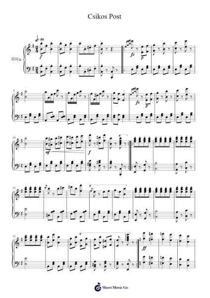 Csikos Post Sheet Music by Hermann Necke-Arr.Chauburne Fowblair