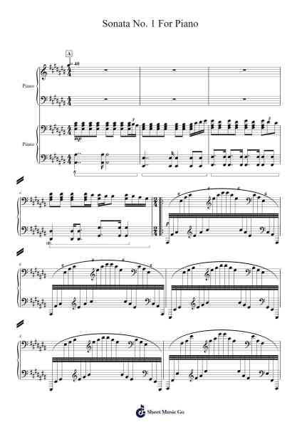 Sonata No. 1 For Piano Sheet Music by Vihood-Arr.Joshgins Widred