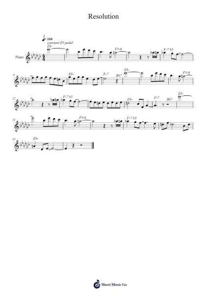 Resolution Sheet Music by John Coltrane-Arr.Noelga