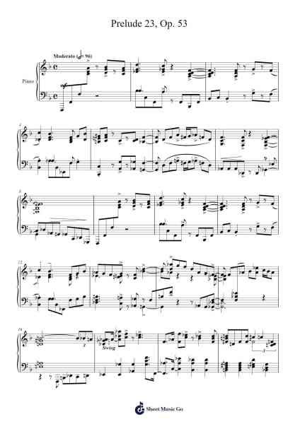 Prelude 23, Op. 53 Sheet Music by Nikolai Kapustin-Arr.Juddton Mucott