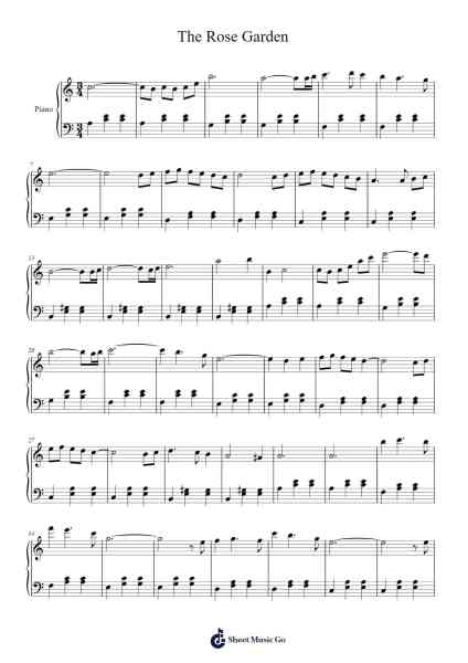 The Rose Garden Sheet Music by dennisrokk-Arr.Buckclough Woogold
