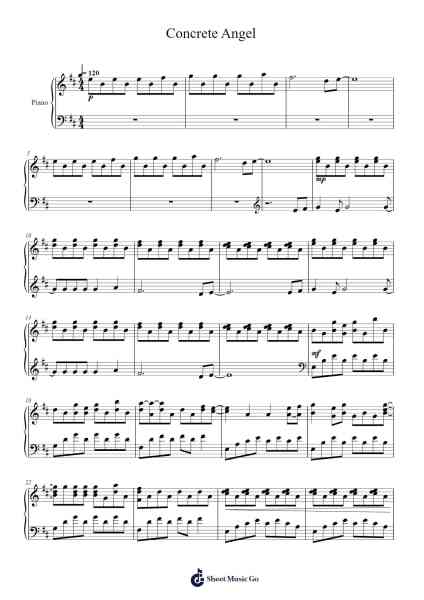 Concrete Angel Sheet Music by Christina Novelli-Arr.Joshgins Widred