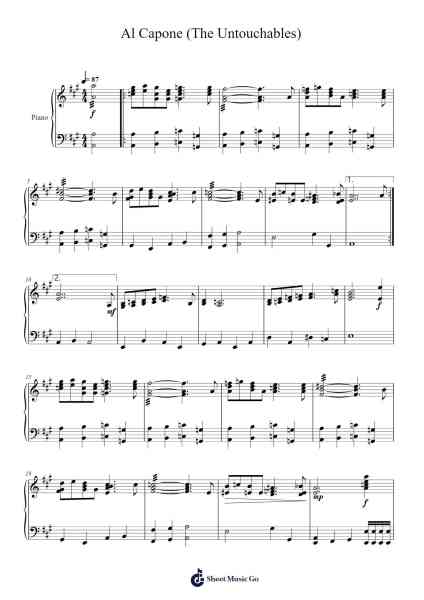 Al Capone (The Untouchables) Sheet Music by Ennio Morricone-Arr.Lytckey Comnel