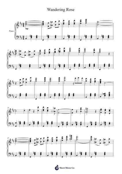 Wandering Rose Sheet Music by Pedro Silva-Arr.Tomholt Sharpvans