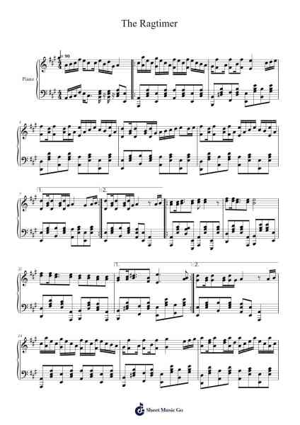 The Ragtimer Sheet Music by Leothune Mysen-Arr.Canor
