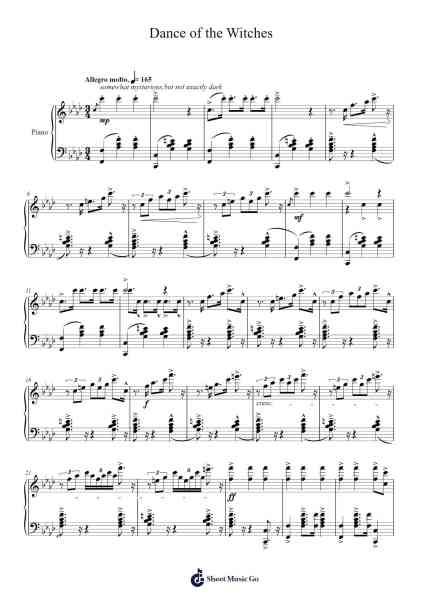 Dance of the Witches Sheet Music by Aw Ke Shen-Arr.Viten Sun