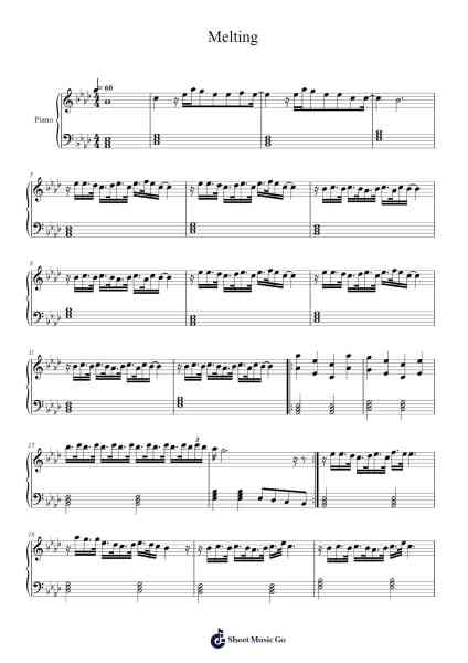 Melting Sheet Music by Cuco-Arr.Trawen