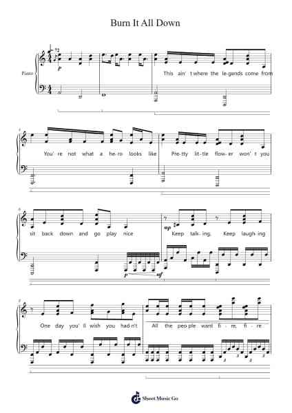 Burn It All Down Sheet Music by League of Legends-Arr.Hulking Chilmund