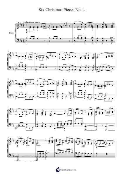 Six Christmas Pieces No. 4 Sheet Music by Felix Mendelssohn-Arr.Sywatt