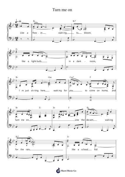 Turn me on Sheet Music by Norah Jones-Arr.Betle