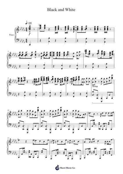 Black and White Sheet Music by Todrick Hall-Arr.Atwright
