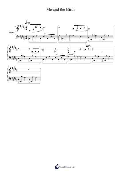 Me and the Birds Sheet Music by Duster-Arr.Bushple