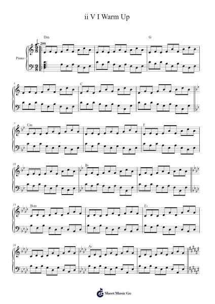ii V I Warm Up Sheet Music by undefined-Arr.Duttdes Dawnpril