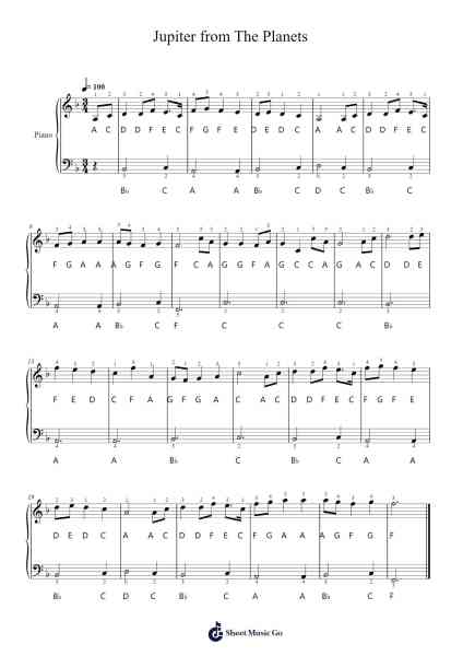 The Planets, Op. 32: IV. Jupiter, the Bringer of Jollity Sheet Music by Gustav Holst-Arr.Westier Haylay