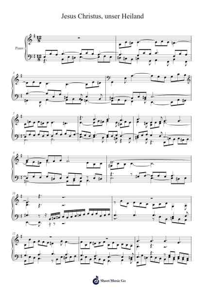 Jesus Christus, unser Heiland, BWV 666 Sheet Music by Johann Sebastian Bach-Arr.Faulkvy