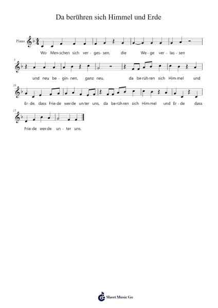 Da berühren sich Himmel und Erde Sheet Music by undefined-Arr.Chamberg