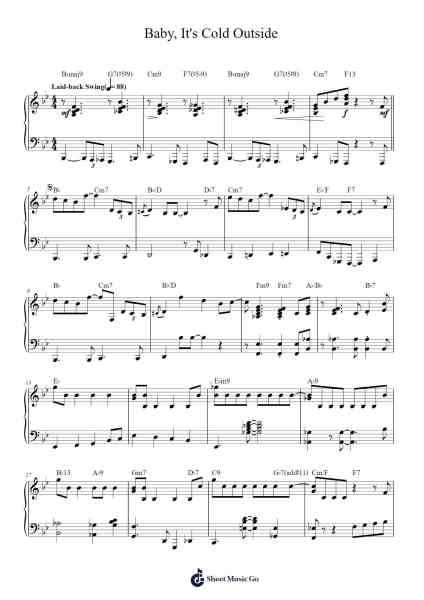 Baby, It's Cold Outside Sheet Music by She & Him-Arr.Hamclaire