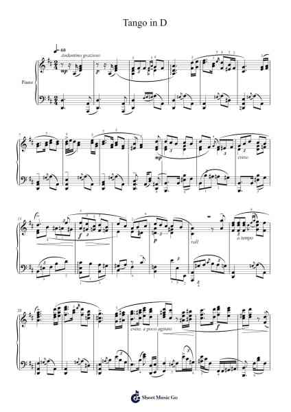 Tango in D, Op. 165, No. 2 Sheet Music by Isaac Albéniz-Arr.Abralph Strares