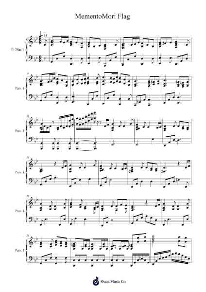 Flag - Memento Mori Sheet Music by MementoMori-Arr.Lynchric