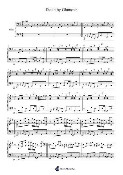 Death by Glamour Sheet Music by -Arr.Huttgie Bellcol