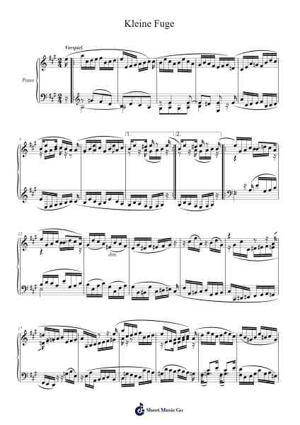Kleine Fuge, Op. 68, No. 40 Sheet Music by Robert Schumann-Arr.Myrtours Hihill