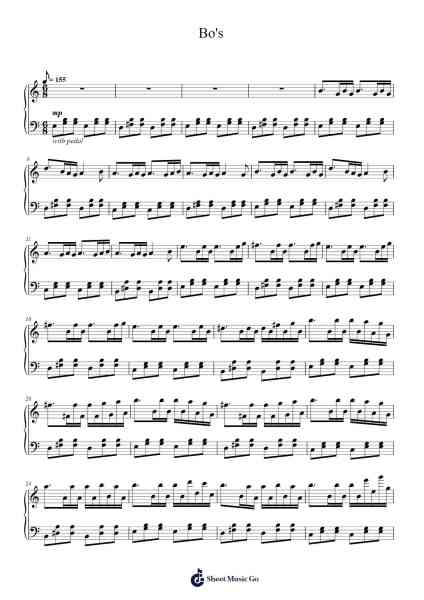 Bo's Sheet Music by Jacob Ladegaard-Arr.Joycelup