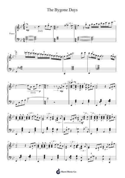 The Bygone Days (2008 Concert Version) Ноты для фортепиано от Joe Hisaishi-Arr.Frannence Harstowe