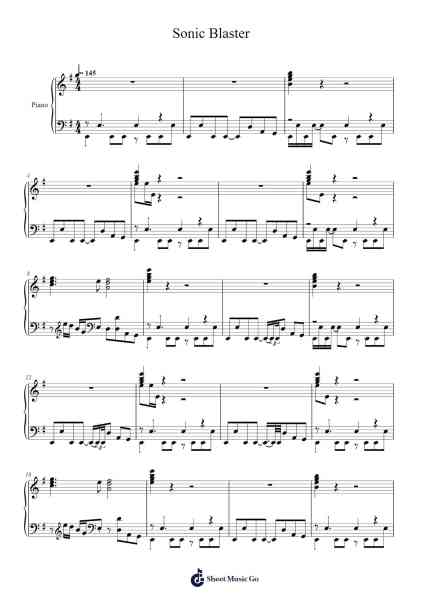 Sonic Blaster Sheet Music by F-777-Arr.Maudky Clairebey
