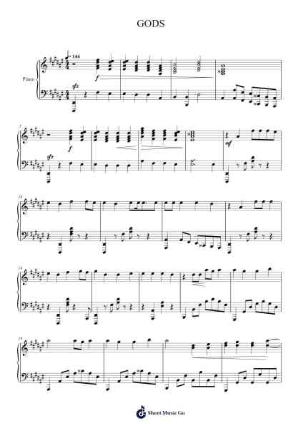 GODS Sheet Music by NewJeans-Arr.Vicstowe Diaearl