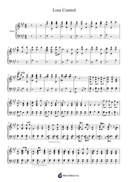 Lose Control Sheet Music by Teddy Swims-Arr.Larple